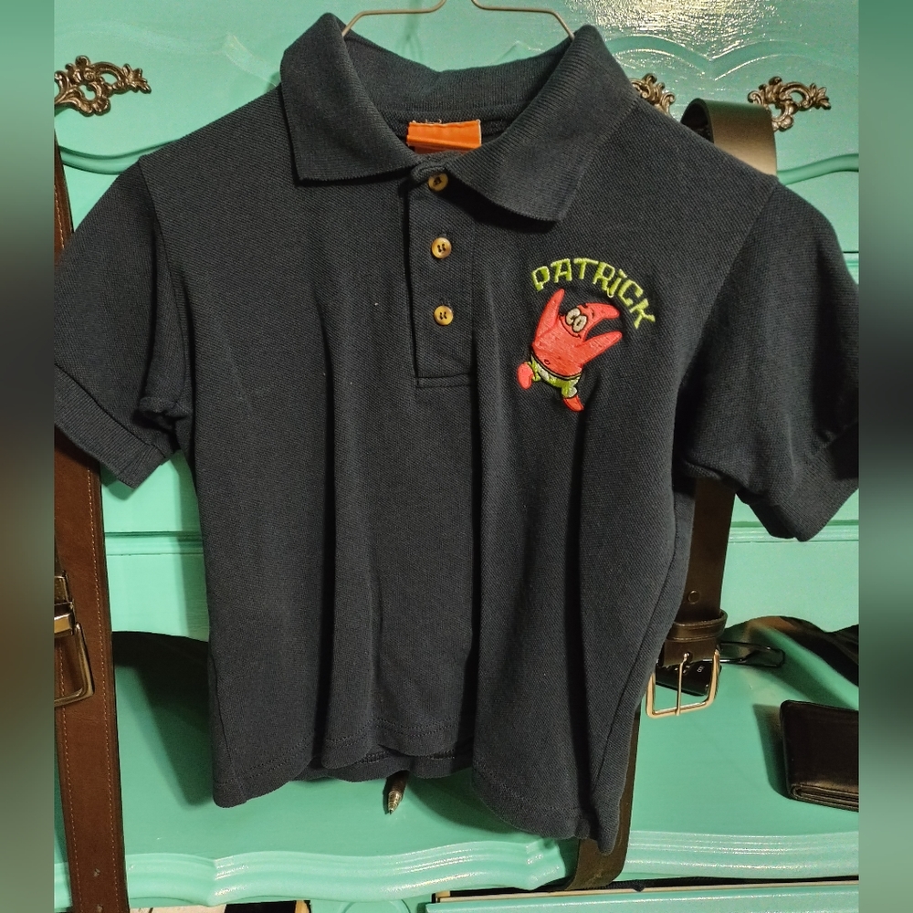 Boys SpongeBob SquarePants Patrick short sleeved polo top size 6-8